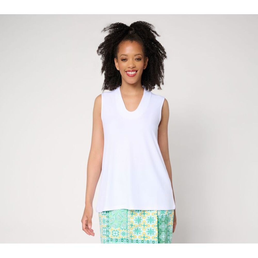 Susan Graver Women's Top Sz XL Make Your Selection: Essentials White A724935